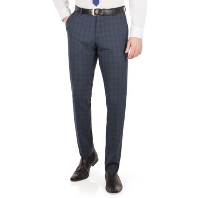 Red Herring Airforce blue check slim fit trouser